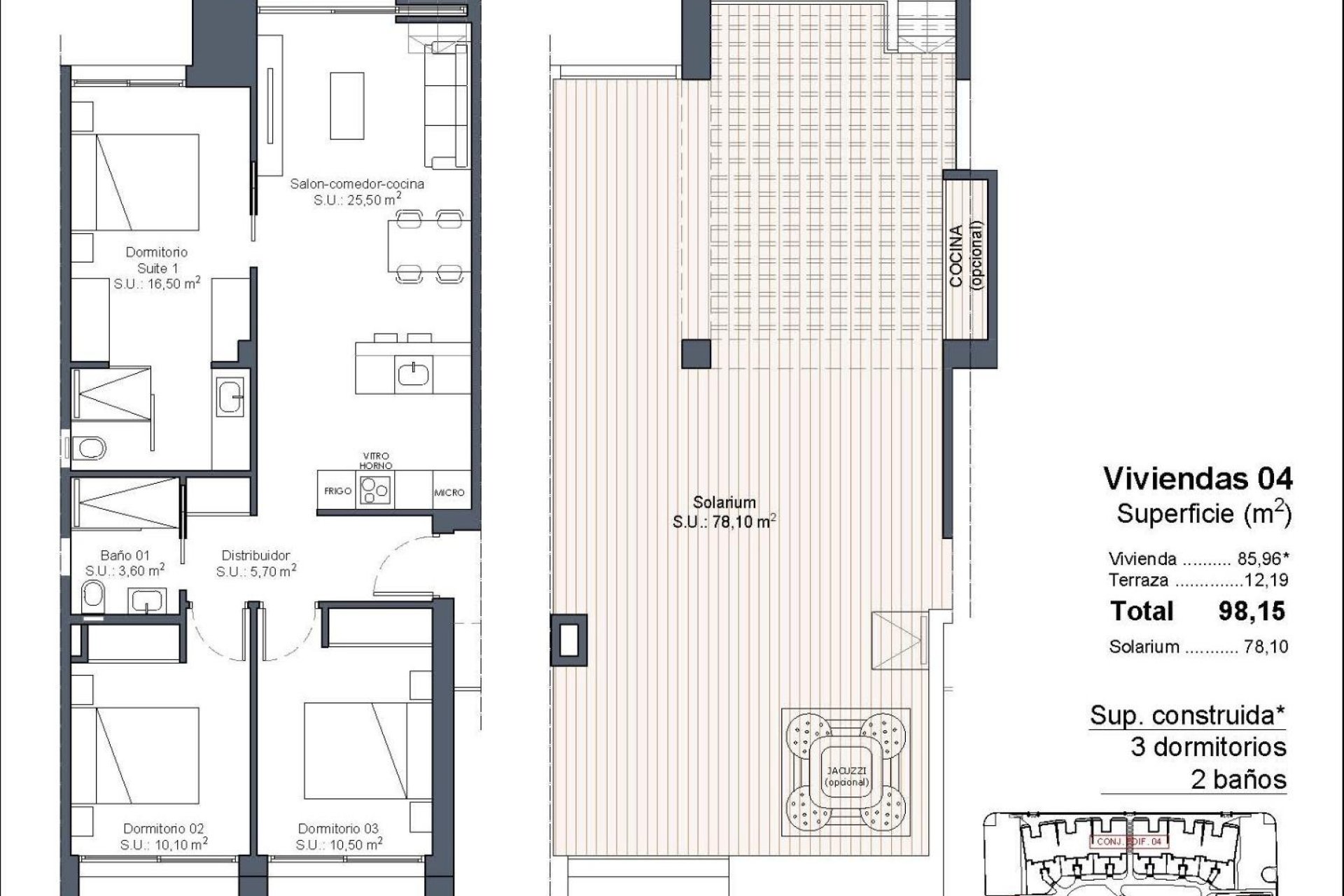 Nieuwbouw Woningen - Bungalow op de bovenste verdieping - Ciudad quesada - Lo Marabú