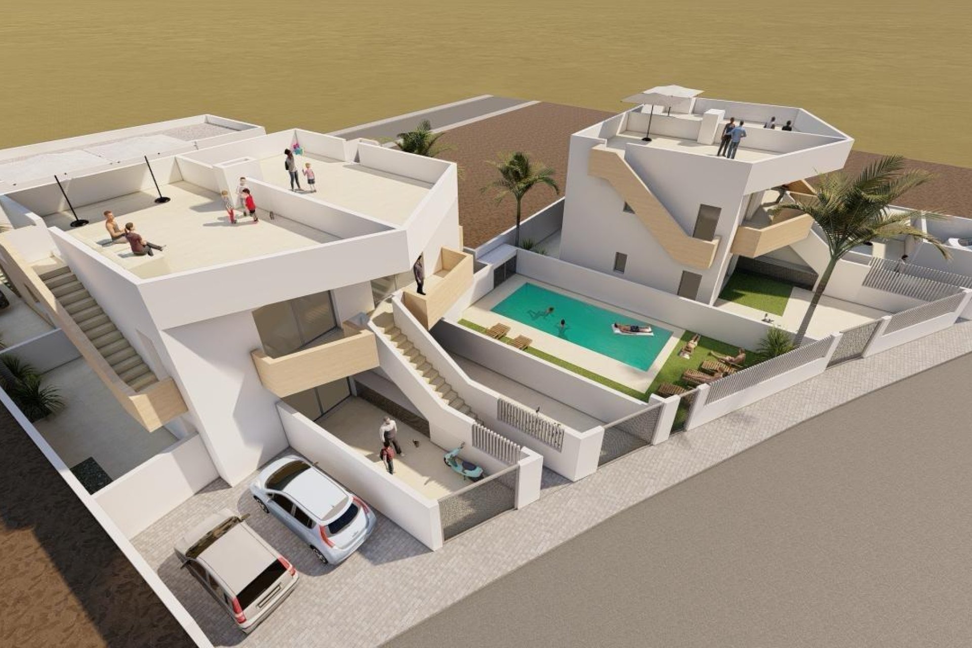 Nieuwbouw Woningen - Semidetached - Puerto de Mazarron - Mar De Plata