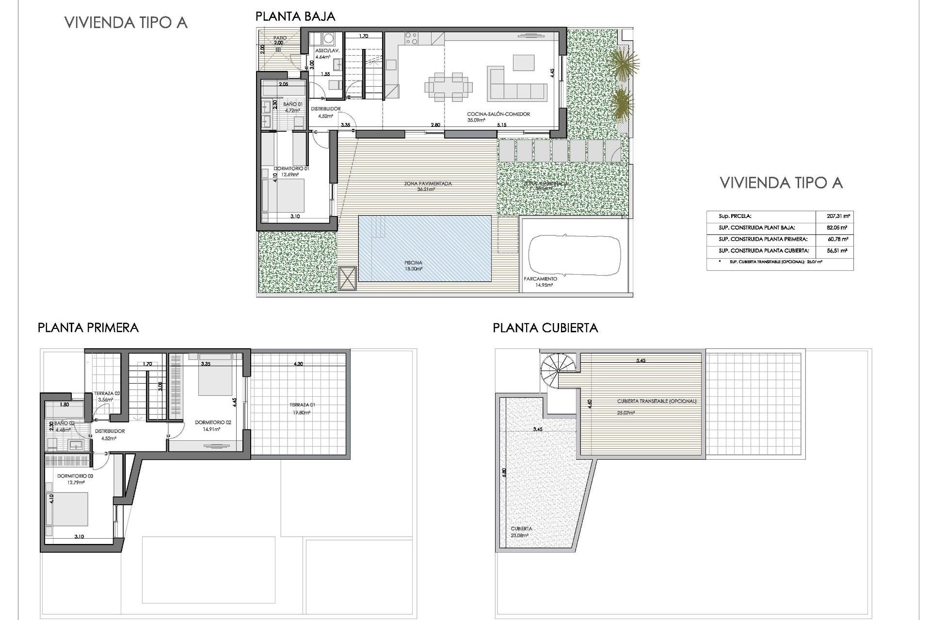 Nieuwbouw Woningen - Vier woningen in één blok - Bigastro - Loma Alta