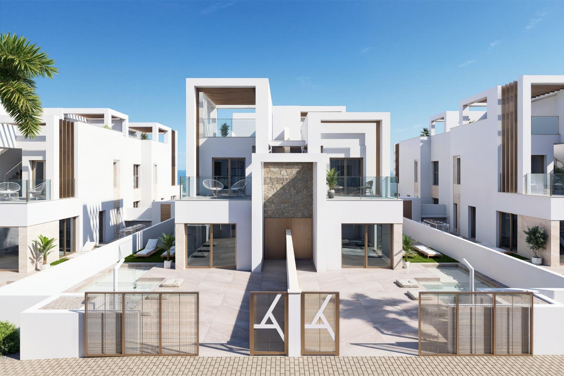 Nieuwbouw Woningen - Vier woningen in één blok - Los Alcázares - Serena Golf