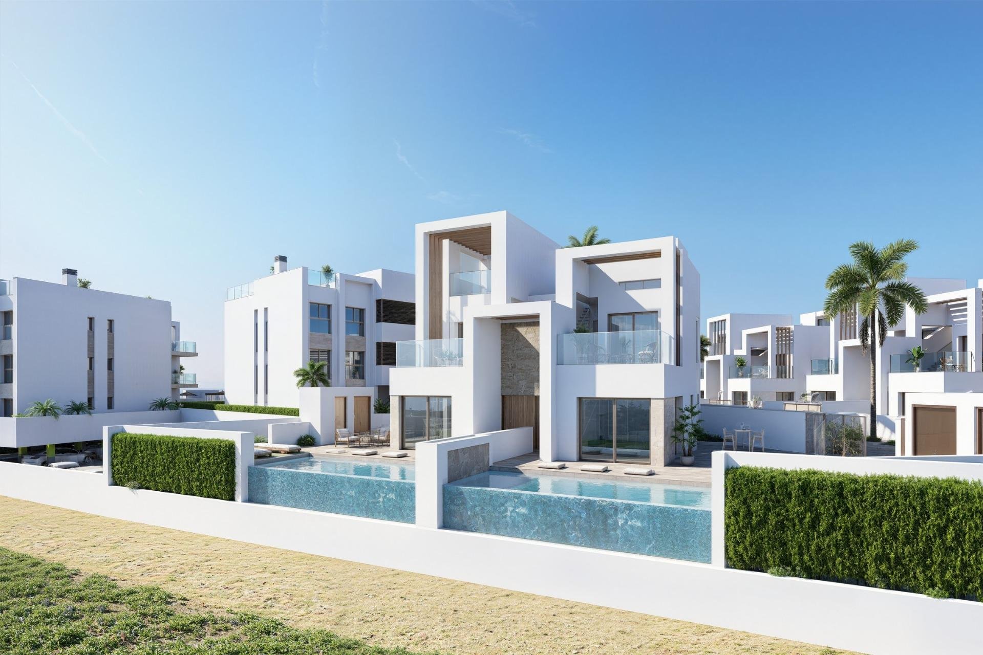 Nieuwbouw Woningen - Vier woningen in één blok - Los Alcázares - Serena Golf
