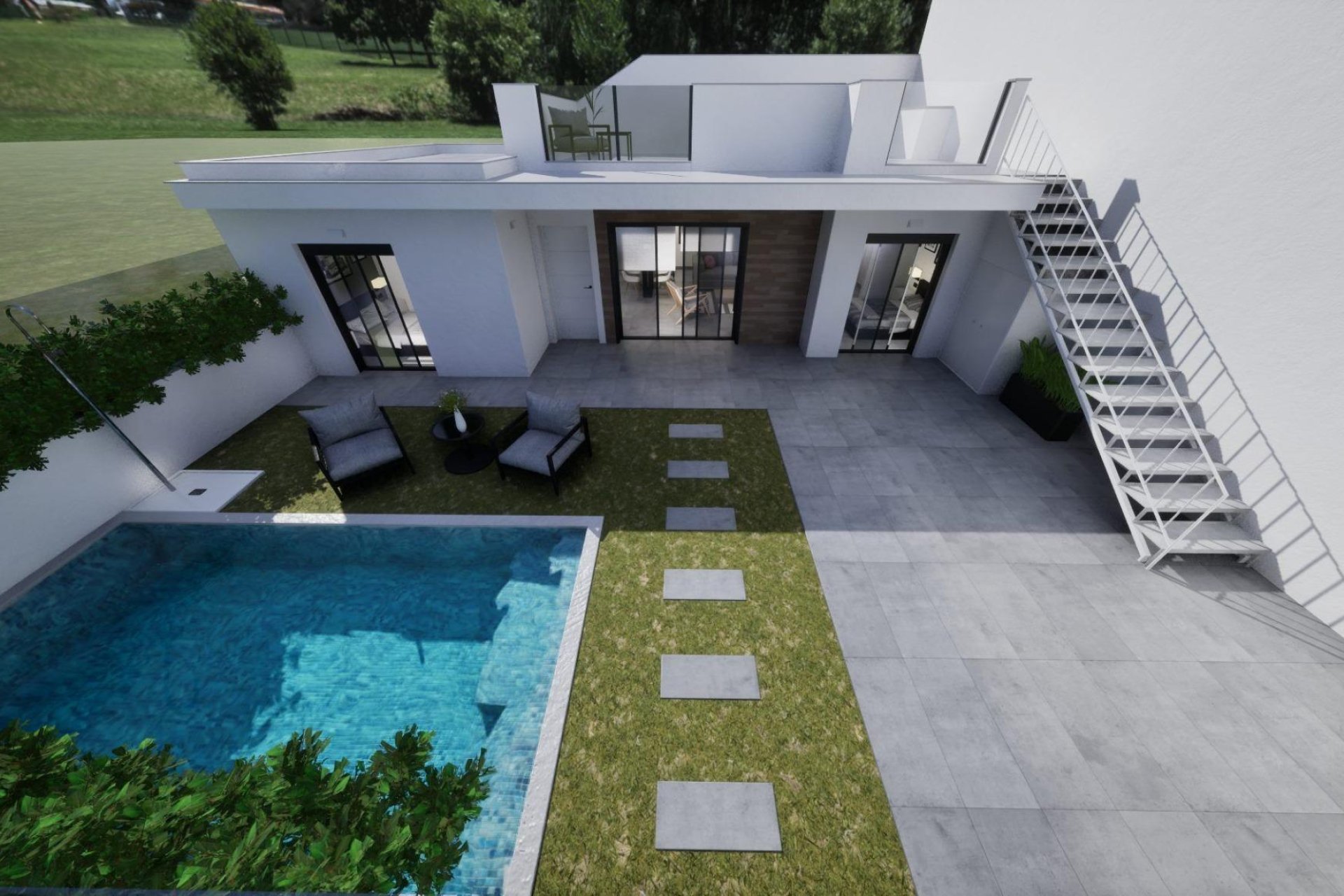Nieuwbouw Woningen - Vier woningen in één blok - Torre Pacheco - pueblo