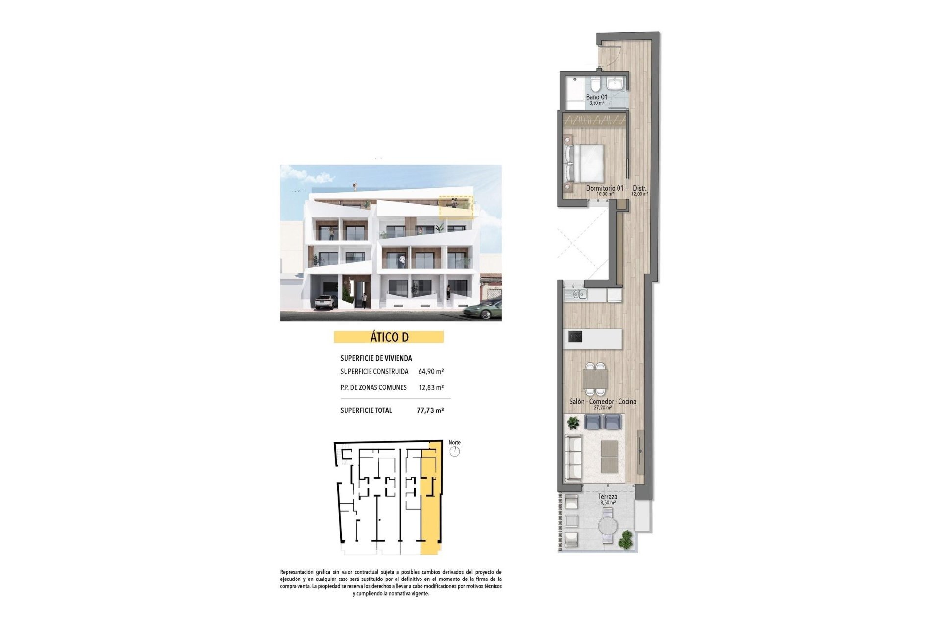 Nouvelle construction - Attique - Torrevieja - Playa de El Cura