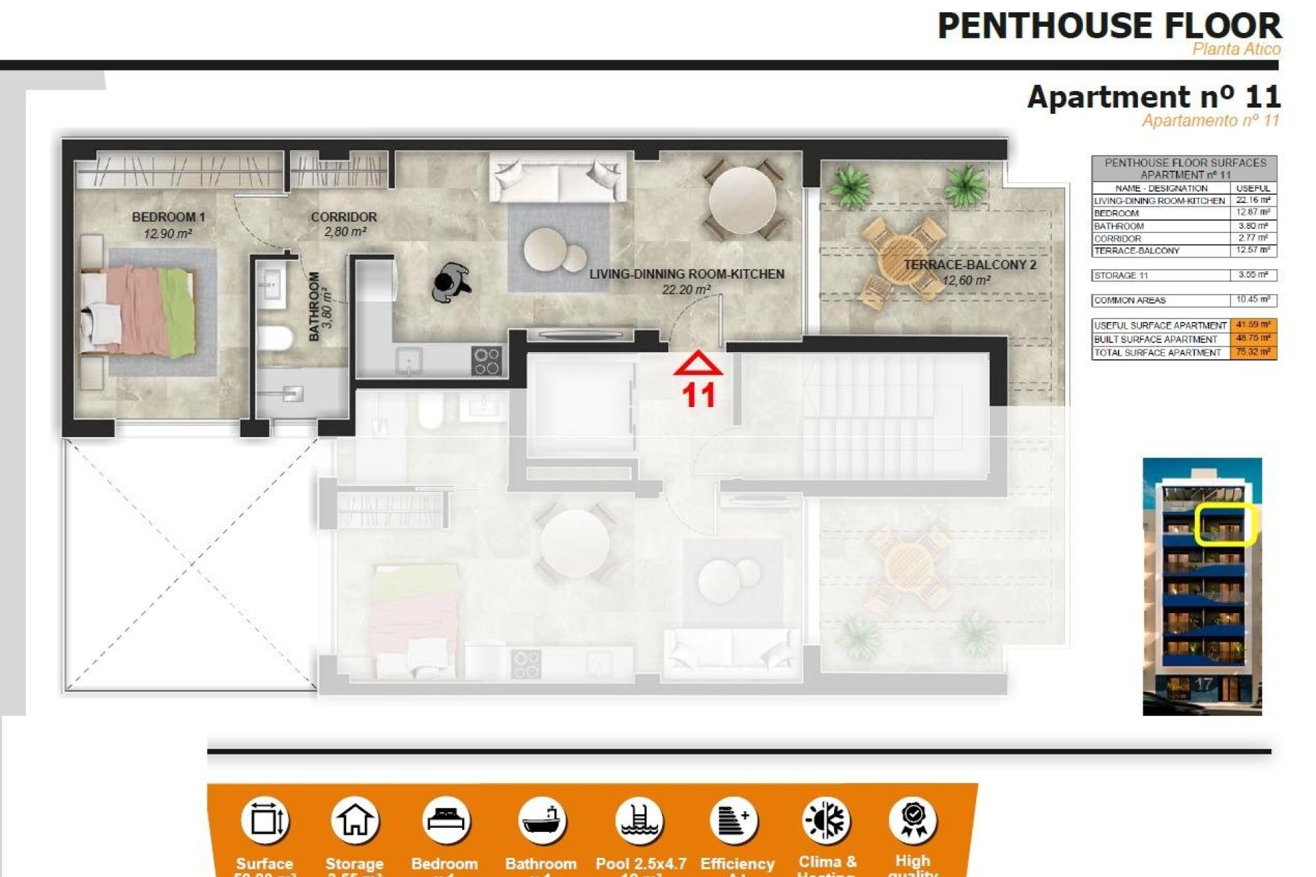 Nowy budynek - Penthouse - Torrevieja - Playa del Acequión