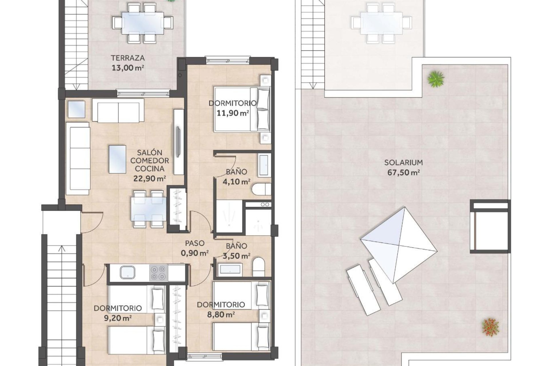 Obra nueva - Bungalow en la planta superior - San Miguel de Salinas - La Cañada