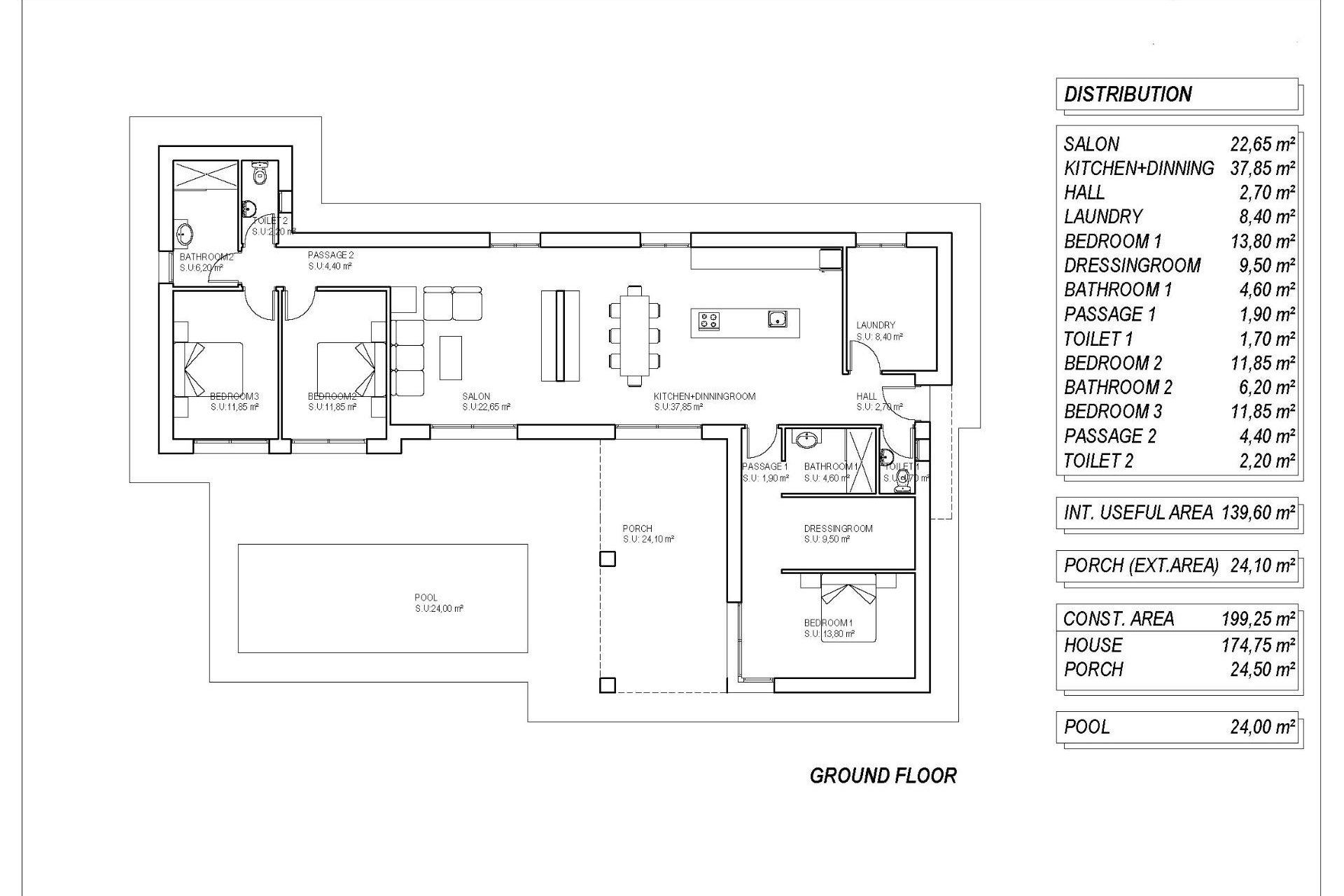 Obra nueva - Villa - Pinoso - Lel