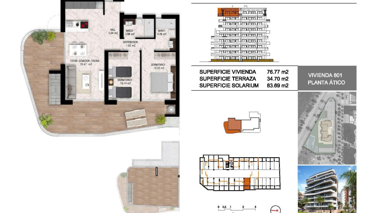 Nouvelle construction - Attique - Guardamar del Segura - Puerto