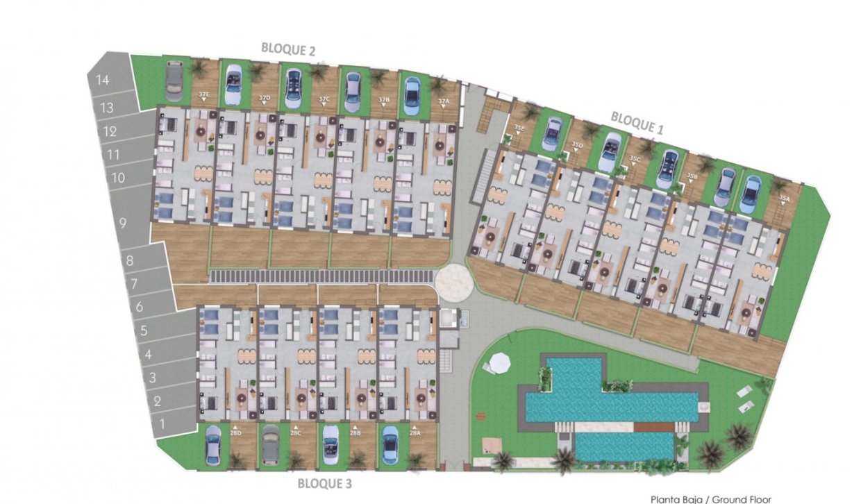 Nieuwbouw Woningen - Bungalow - Pilar de la Horadada - pueblo