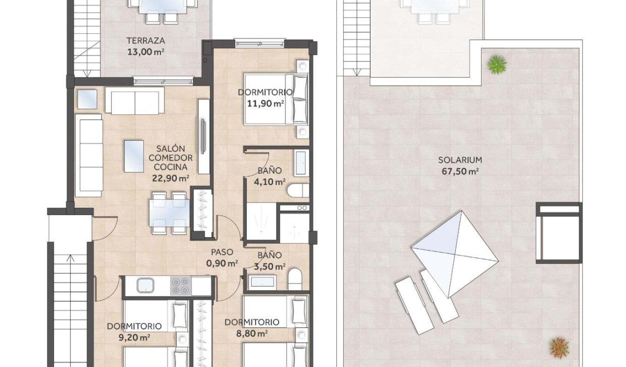 Nouvelle construction - Bungalow au dernier étage - San Miguel de Salinas - La Cañada