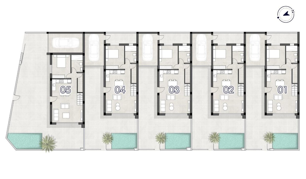Nieuwbouw Woningen - Semidetached - San Pedro del Pinatar - Polideportivo
