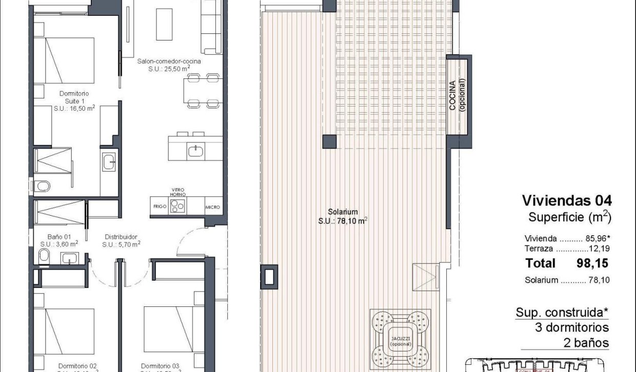 Obra nueva - Bungalow en la planta superior - Ciudad quesada - Lo Marabú