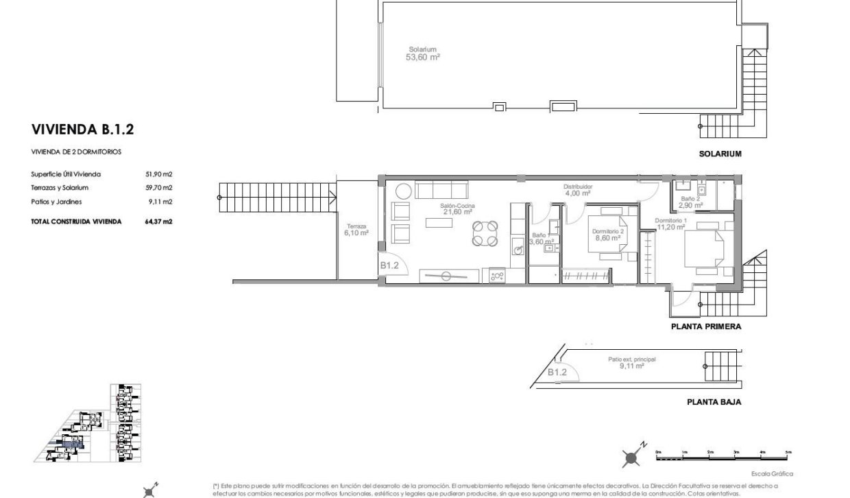 Nouvelle construction - Bungalow au dernier étage - Puerto de Mazarron - Playa Negra