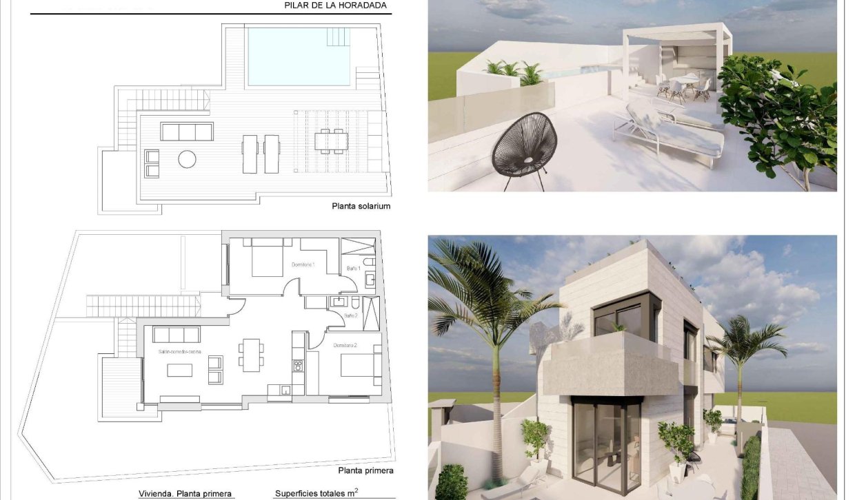 Nieuwbouw Woningen - Bungalow op de bovenste verdieping - Pilar de la Horadada - pueblo