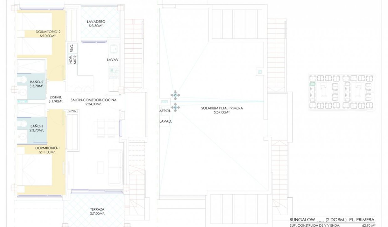 Obra nueva - Bungalow en la planta superior - Torrevieja - Los balcones