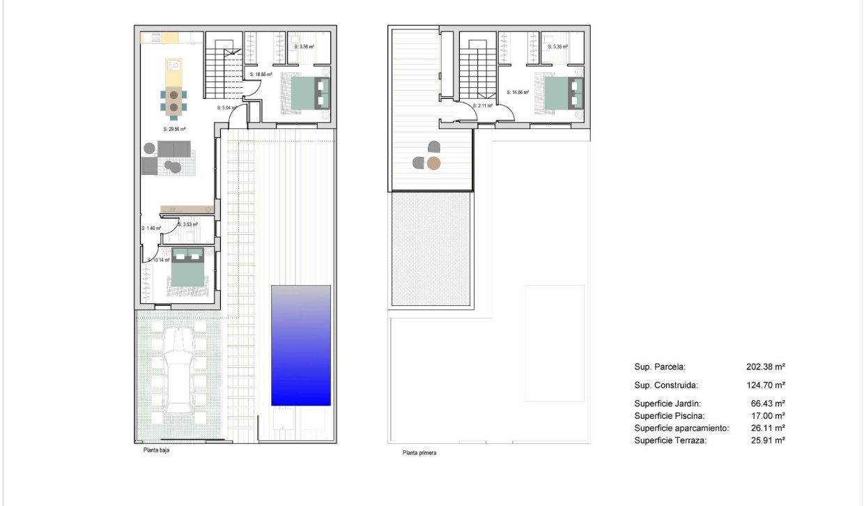 Nieuwbouw Woningen - Halfvrijstaande  woning - San Javier - Parque del doce