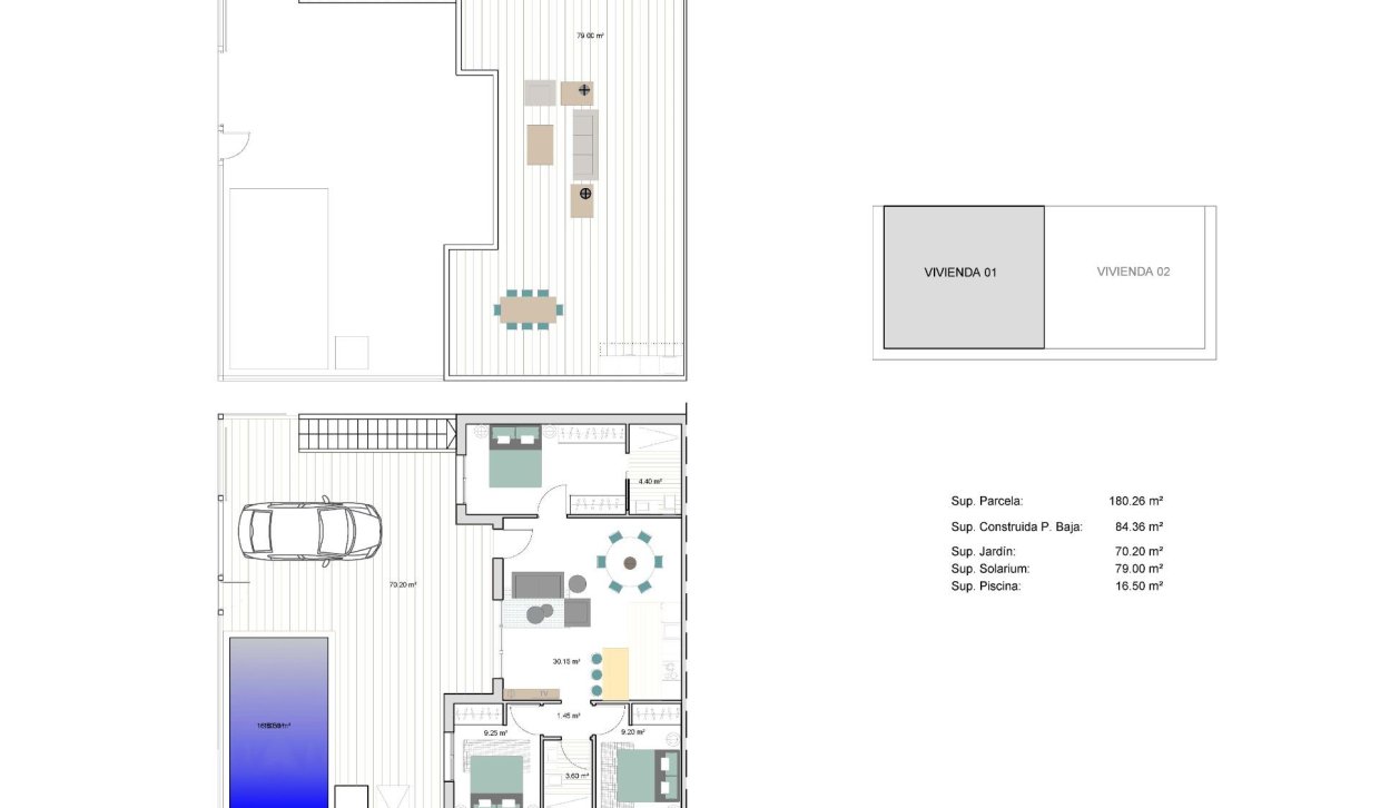 Nieuwbouw Woningen - Vier woningen in één blok - Torre Pacheco - pueblo
