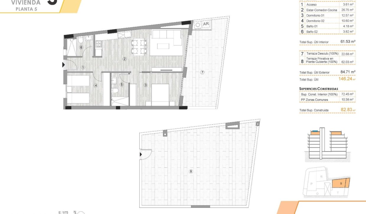 Nowy budynek - Penthouse - Torrevieja - Centro