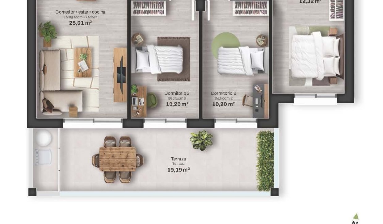 Obra nueva - Apartamento  - Mojacar - Descargador