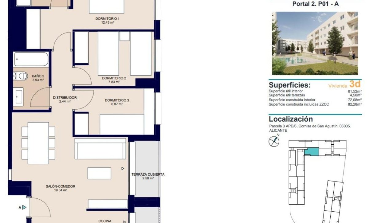 New Build - Apartment  - Alicante - San Agustín