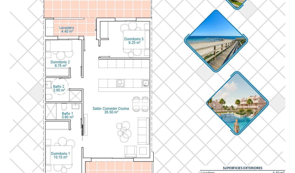 Nieuwbouw Woningen - Appartement  - Pilar de la Horadada - Lo Monte