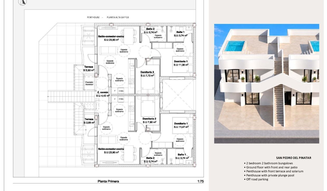 New Build - Bungalow - San Pedro del Pinatar - Los Peñascos