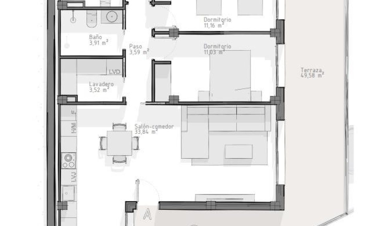 Nieuwbouw Woningen - Appartement  - Águilas - Playa del Hornillo