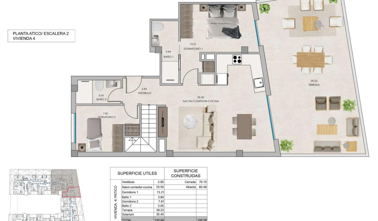 Obra nueva - Ático - Santa Pola - Estacion de autobuses